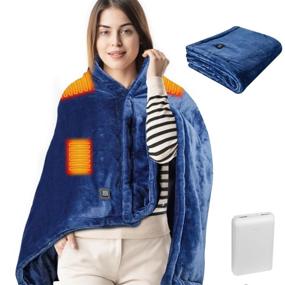 Heated Blanket Battery Operated, Cordless Wearable Heated Blanket Shawls